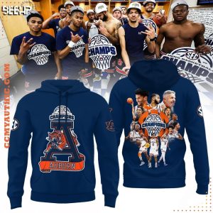 Auburn Tigers SEC Men Basketball Champions 2025 Hoodie