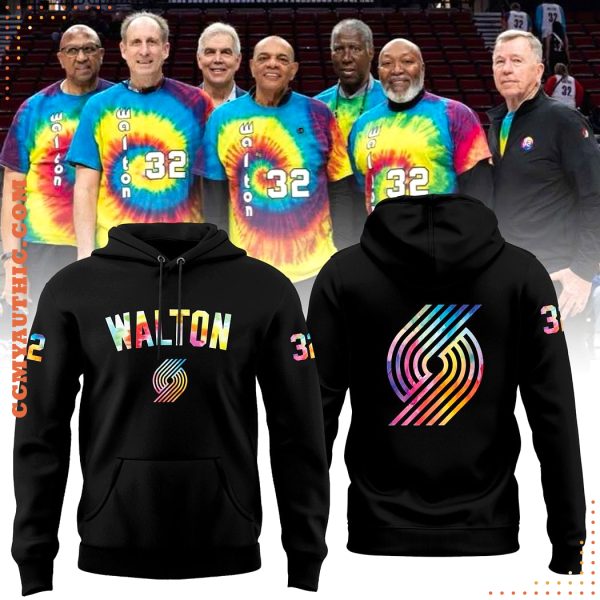 Bill Walton – Portland Trail Blazers 2025 Black Hoodie