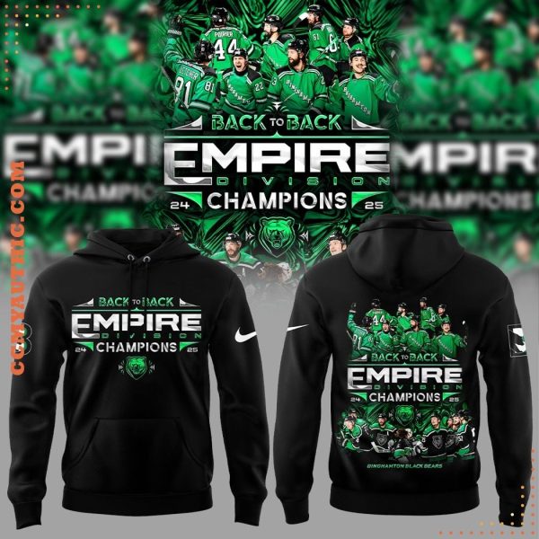 Binghamton Black Bears Empire Division Champions 2025 Limited Hoodie