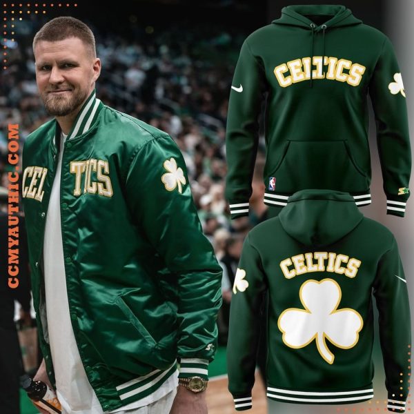 Boston Celtics Kristaps Porzingis Throwback 2025 Hoodie