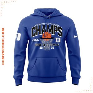 Duke Men Basketball Blue Devils Blue 84 Unisex 2025 ACC Regular Season Champions 2025 Hoodie