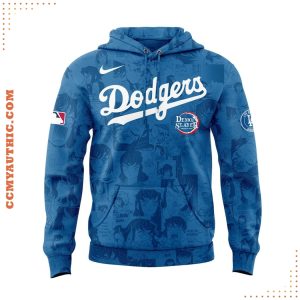 Los Angeles Dodgers x Demon Slayer Inosuke Hashibira Blue 2025 Hoodie