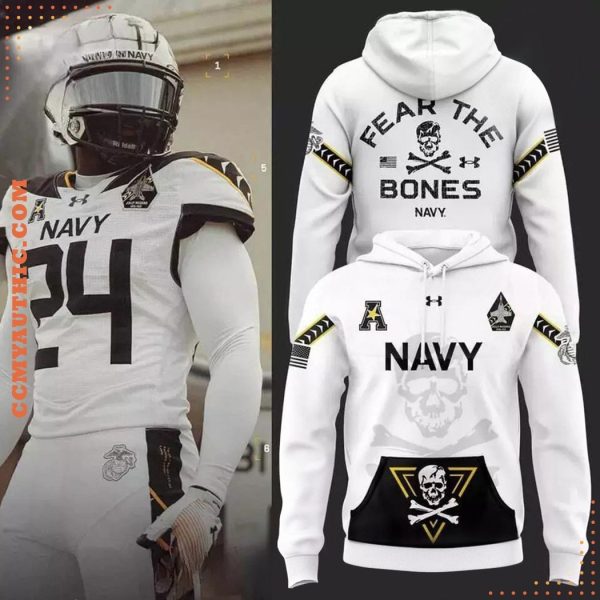 Navy Football Fear The Bones Uniform of the Year 2025 Hoodie