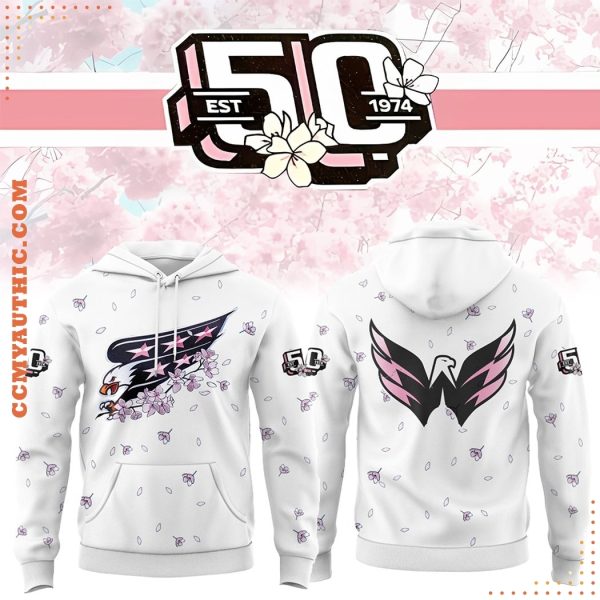 New Washington Capitals 50th Anniversary 2025 Limited White Hoodie