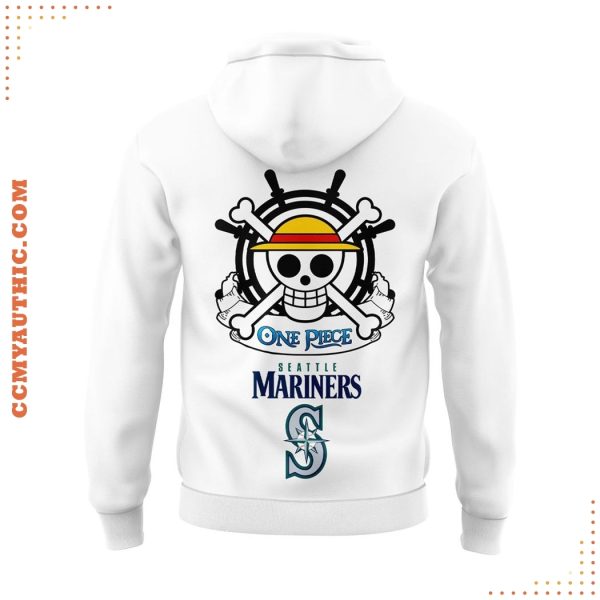 Seattle Mariners x One Piece Night 2025 For Fans White Hoodie