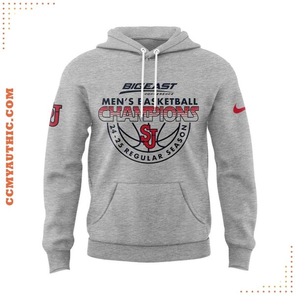 St Johns Men Basketball Regular Season Champions 2025 Hoodie