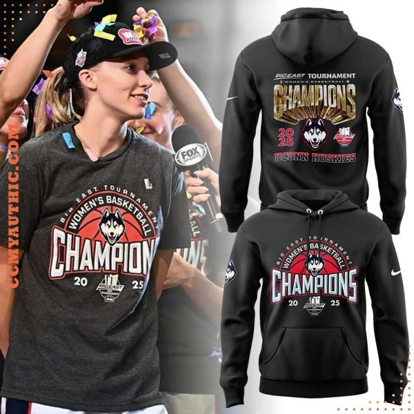 UConn Women Basketball Big East Champions 2025 Premium Edition Hoodie