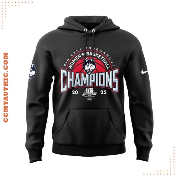 UConn Women Basketball Big East Champions 2025 Premium Edition Hoodie