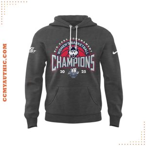 Uconn Basketball Champions Big East 2025 Limited Grey Hoodie