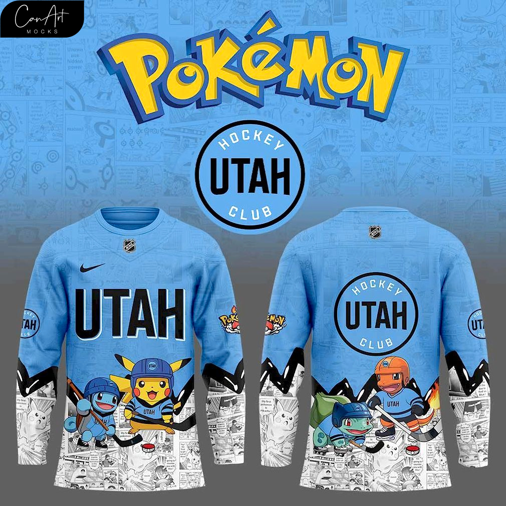 Utah Hockey x Pokémon 2025 Special Hoodie Utah Hockey x Pokémon 2025 Special Hoodie