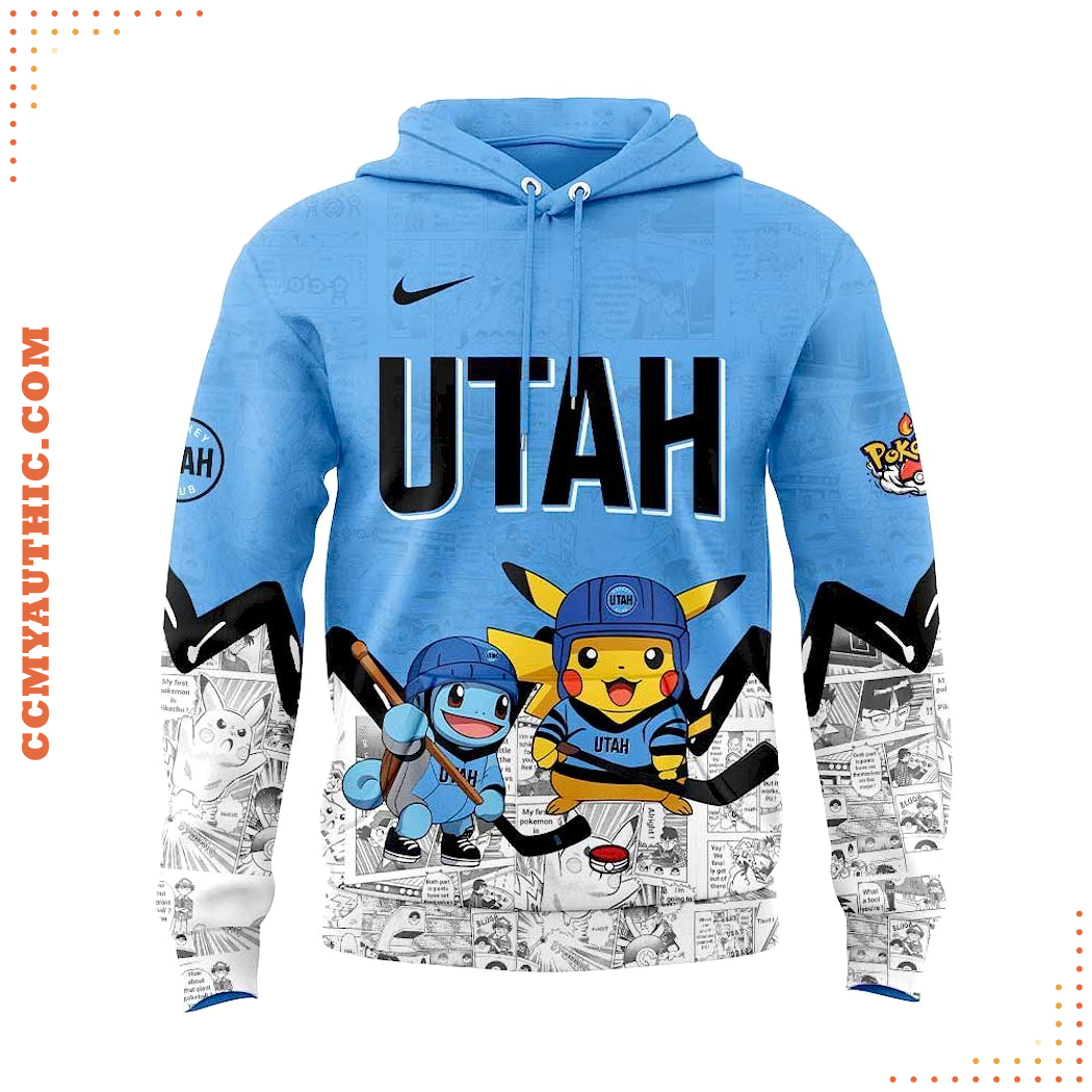 Utah Hockey x Pokémon 2025 Special Hoodie Utah Hockey x Pokémon 2025 Special Hoodie