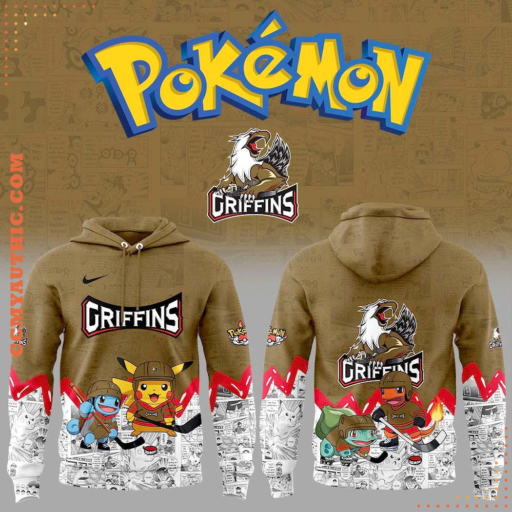 Grand Rapids Griffins x Pokémon 2025 Limited Hoodie Grand Rapids Griffins x Pokémon 2025 Limited Hoodie