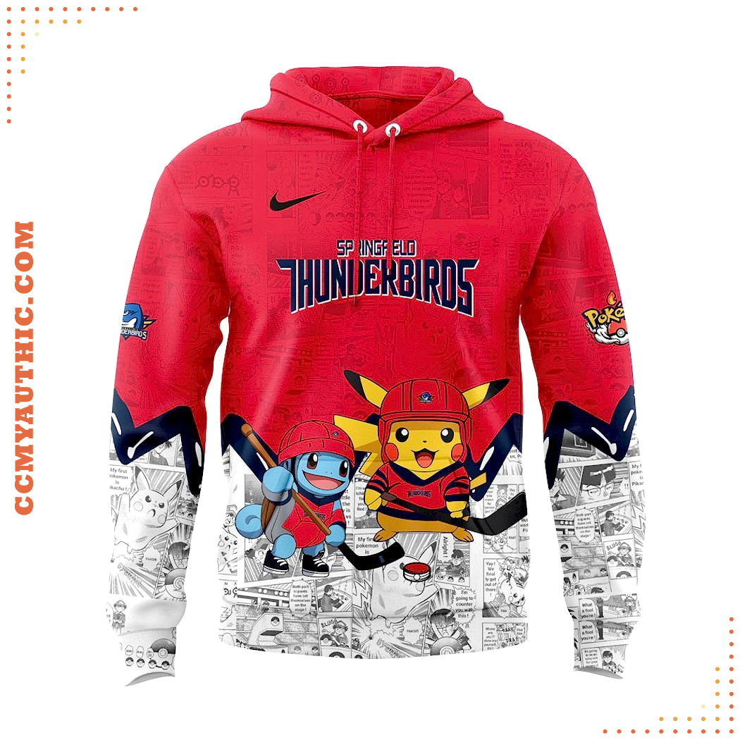 Springfield Thunderbirds x Pokémon 2025 Hoodie Springfield Thunderbirds x Pokémon 2025 Hoodie