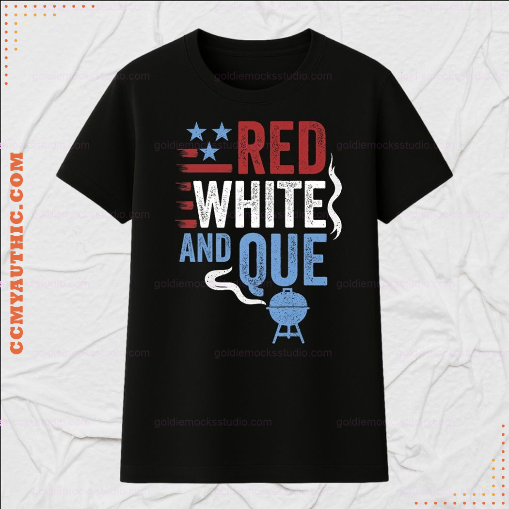 Red White and Que BBQ Shirt