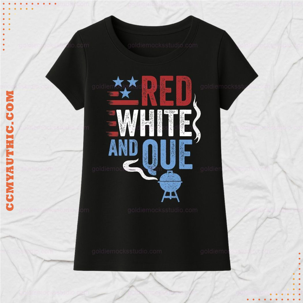 Red White and Que BBQ Shirt