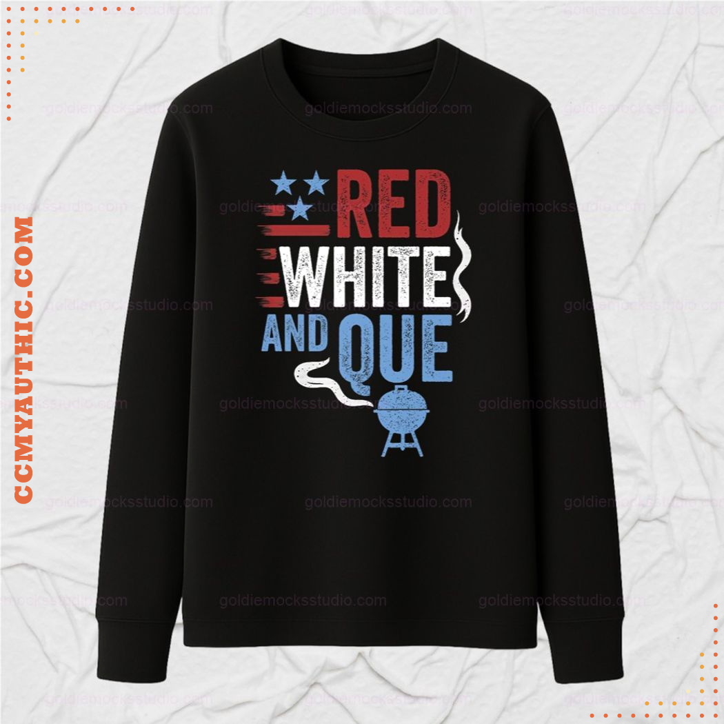 Red White and Que BBQ Shirt Red White and Que BBQ Shirt