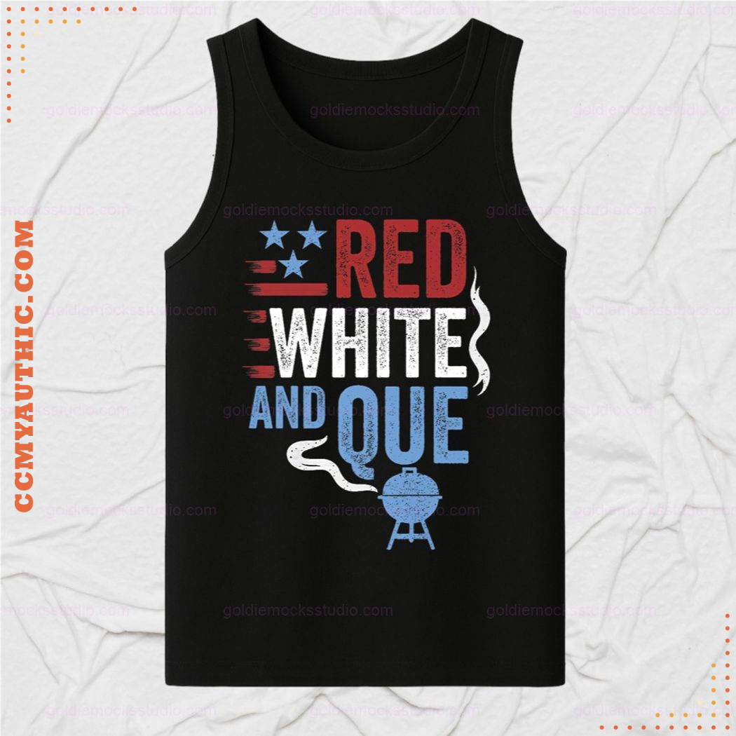 Red White and Que BBQ Shirt Red White and Que BBQ Shirt